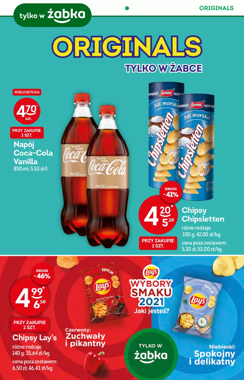 Gazetka promocyjna Żabka - ważna 15.12 do 21.12.2021 - strona 9 - produkty: Chipsy, Coca-Cola, Gin, Lay’s, Napój