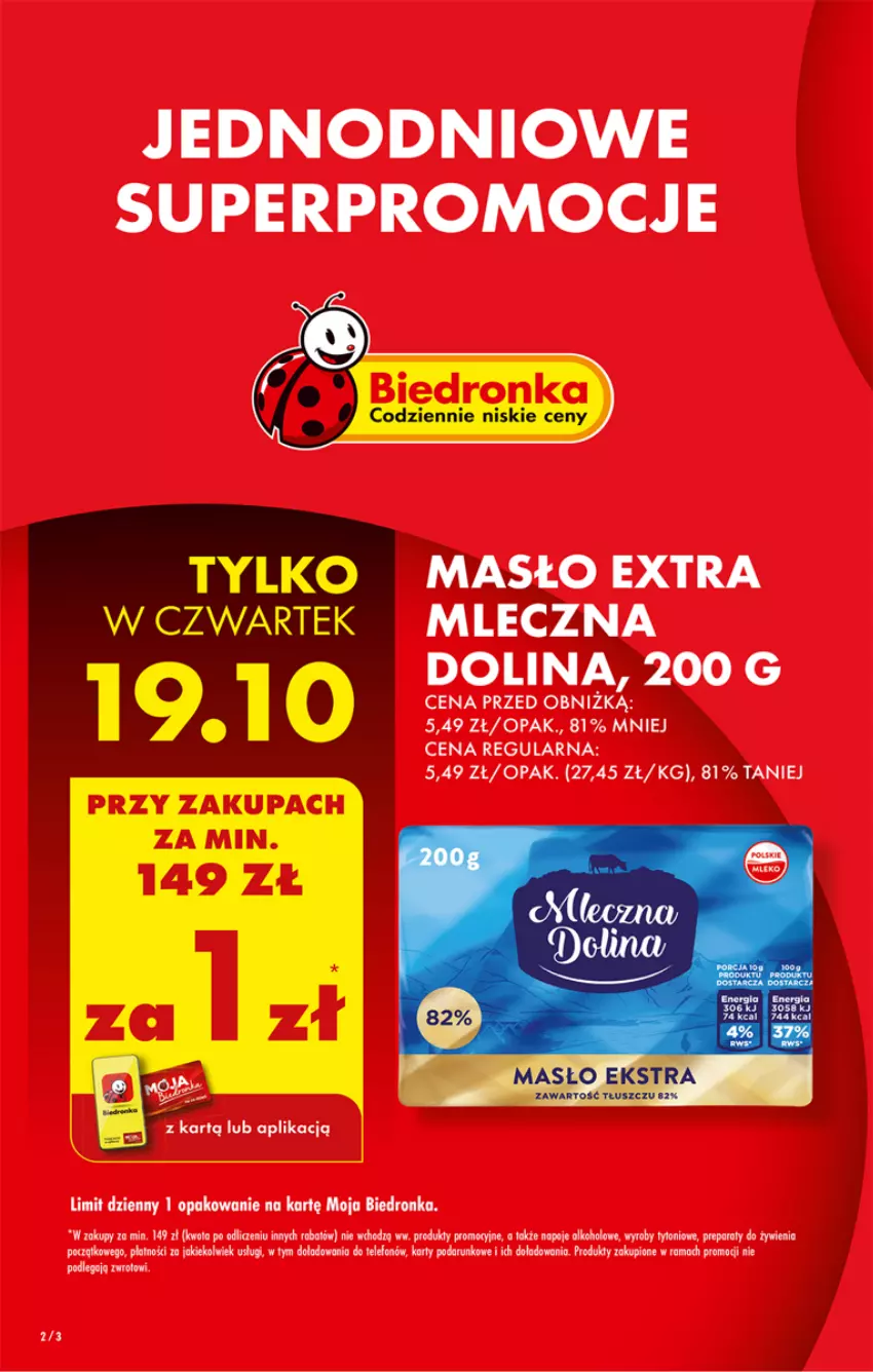 Gazetka promocyjna Biedronka - Od czwartku - ważna 19.10 do 25.10.2023 - strona 2 - produkty: Masło, Napoje, Rama, Telefon