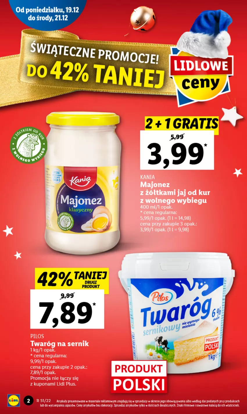 Gazetka promocyjna Lidl - GAZETKA - ważna 19.12 do 21.12.2022 - strona 2 - produkty: Twaróg