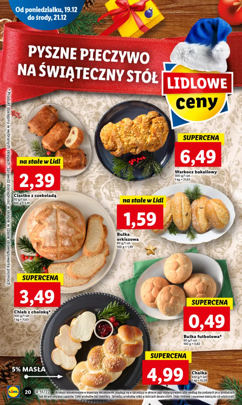 Gazetka promocyjna Lidl - GAZETKA - ważna 19.12 do 21.12.2022 - strona 24 - produkty: Bułka, Chleb, Koc