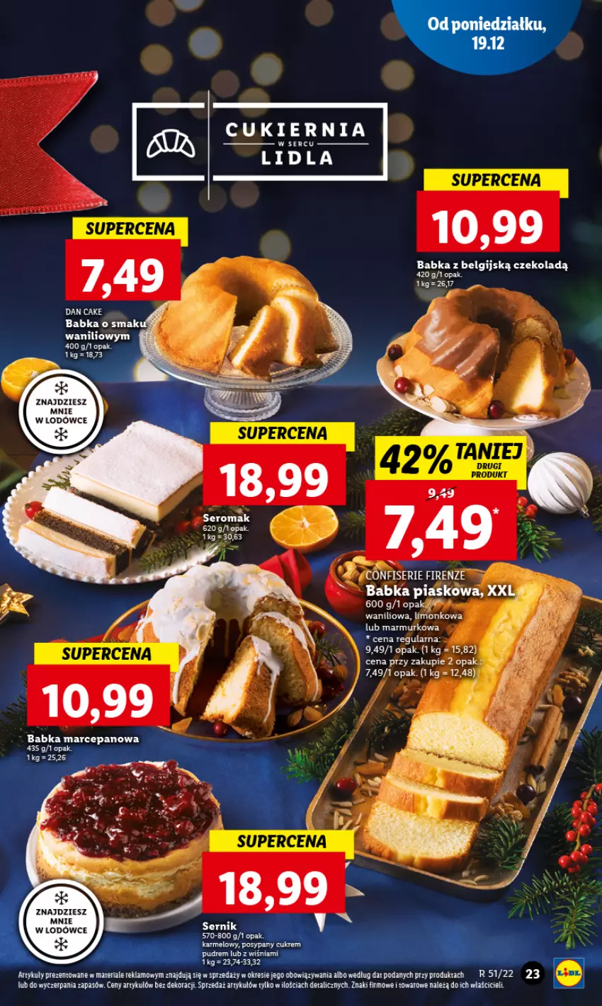 Gazetka promocyjna Lidl - GAZETKA - ważna 19.12 do 21.12.2022 - strona 27 - produkty: Babka, Cukier, LG, Ser