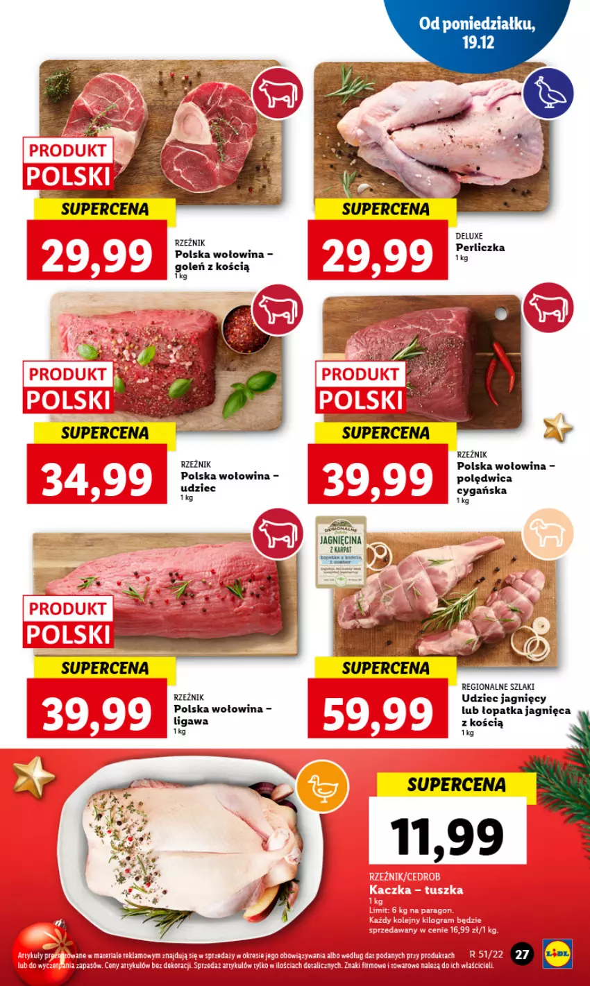 Gazetka promocyjna Lidl - GAZETKA - ważna 19.12 do 21.12.2022 - strona 31 - produkty: Perliczka, Polędwica, Wołowina