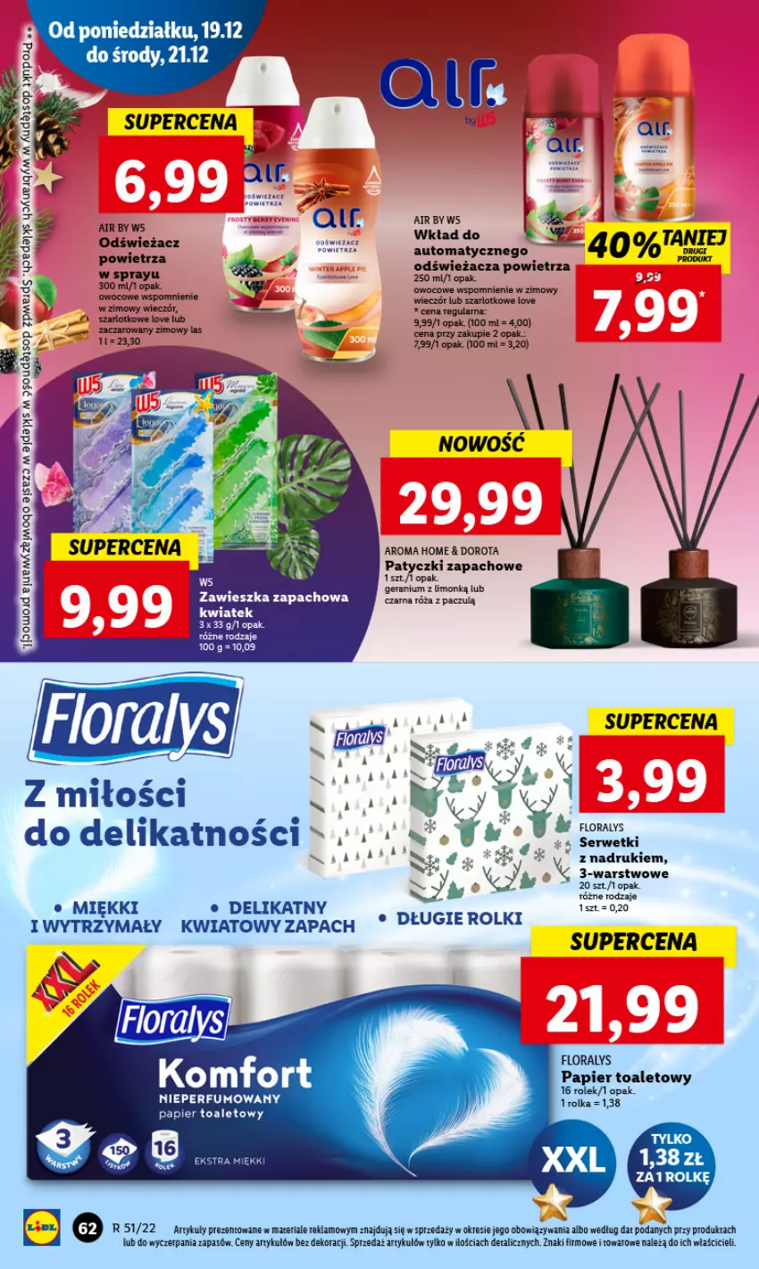 Gazetka promocyjna Lidl - GAZETKA - ważna 19.12 do 21.12.2022 - strona 74 - produkty: Fa, Flora, Papier, Papier toaletowy, Perfum, Rolki, Róża