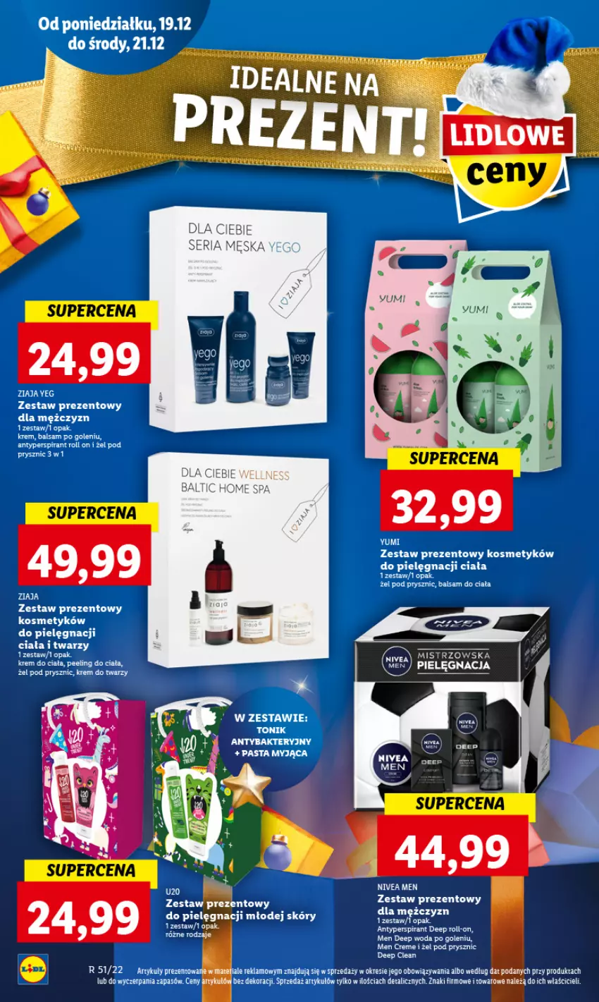 Gazetka promocyjna Lidl - GAZETKA - ważna 19.12 do 21.12.2022 - strona 76 - produkty: Antyperspirant, Krem do twarzy, LG, Ser, Tonik, Woda, Woda po goleniu, Zestaw prezentowy, Ziaja