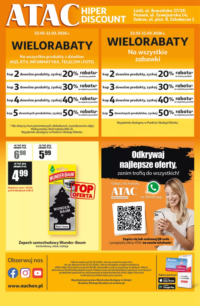 Gazetka promocyjna Auchan - ATAC Hiper Discount - ważna 22.01 do 11.02.2026 - strona 4 - produkty: Gra, LG, Ser, Telefon, Tera, Tonik