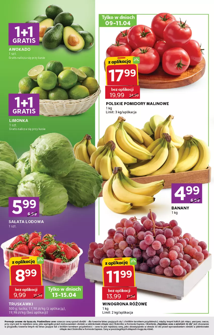 Gazetka promocyjna Stokrotka - Stokrotka Express - ważna 09.04 do 15.04.2026 - strona 2 - produkty: Gra, LG, Mięso, Owoce, Pomidory, Sałat, Sałata lodowa, Warzywa, Wino, Winogrona