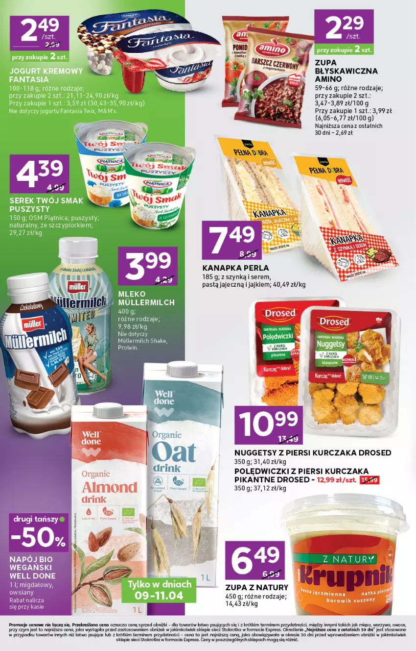 Gazetka promocyjna Stokrotka - Stokrotka Express - ważna 09.04 do 15.04.2026 - strona 4 - produkty: Kurczak, Mięso, Owoce, Ser, Warzywa, Zupa