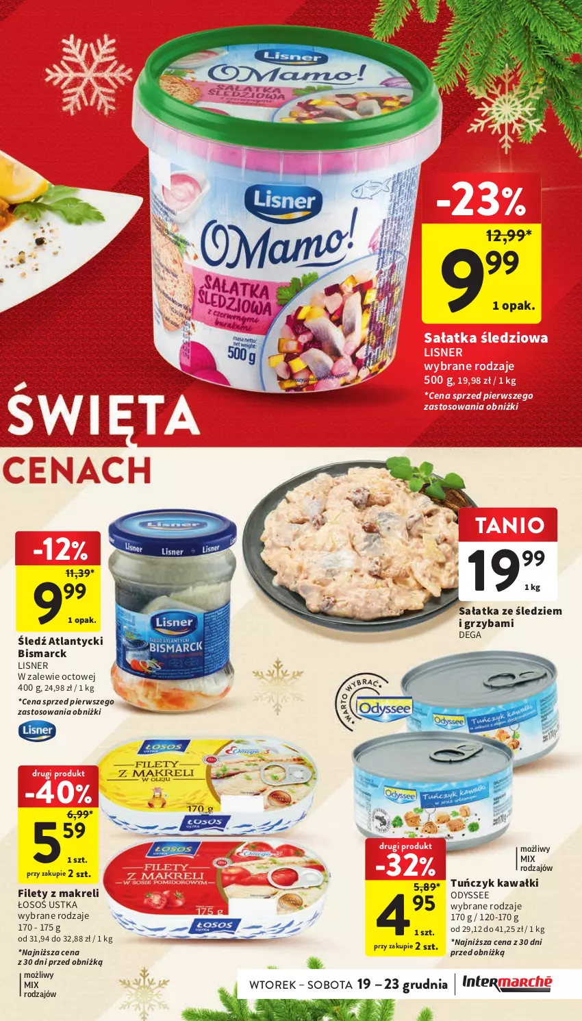 Gazetka promocyjna Intermarche - Gazetka Intermarche - ważna 19.12 do 23.12.2023 - strona 15 - produkty: Dega, Kawa, Lisner, Sałat, Sałatka, Tuńczyk