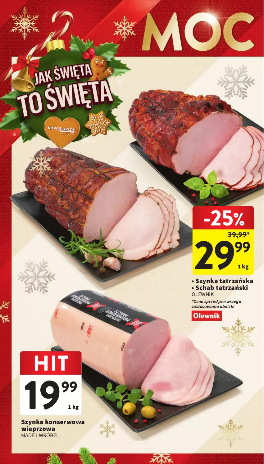 Gazetka promocyjna Intermarche - Gazetka Intermarche - ważna 19.12 do 23.12.2023 - strona 16 - produkty: Madej Wróbel, Olewnik, Ser, Szynka, Szynka konserwowa