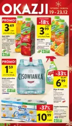 Gazetka promocyjna Intermarche - Gazetka Intermarche - Gazetka - ważna od 23.12 do 23.12.2023 - strona 19 - produkty: Sok, Ajax, Papier, Papier toaletowy, Tymbark, Foxy, Woda mineralna, Woda, Płyn do szyb, Cisowianka