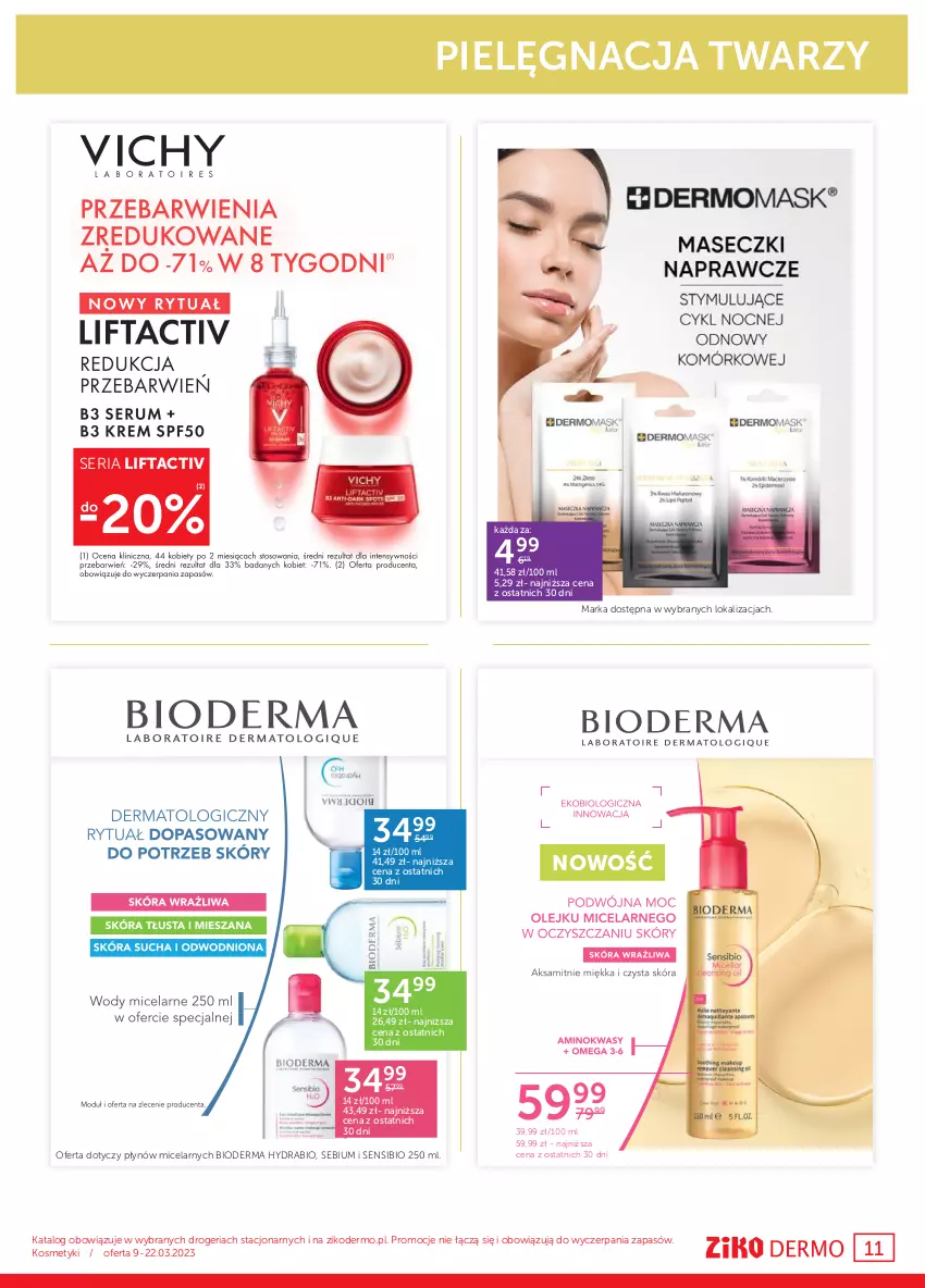 Gazetka promocyjna Ziko - Gazetka Ziko Dermo - ważna 09.03 do 22.03.2023 - strona 11 - produkty: Bioderma, Mop, Ser