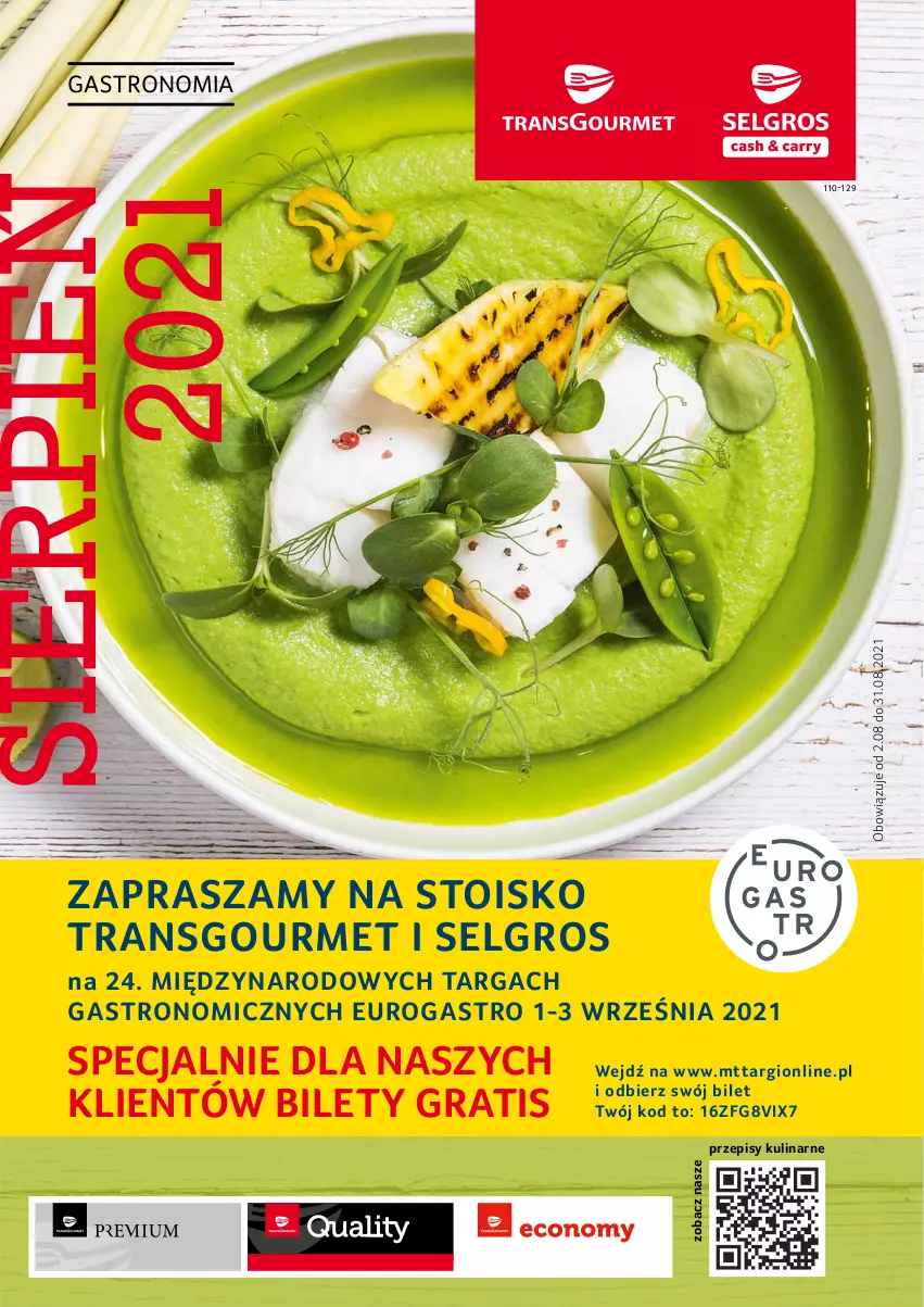 Gazetka promocyjna Selgros - Oferta gastronomiczna - ważna 22.07 do 04.08.2021 - strona 1 - produkty: Gra, LG, Tran