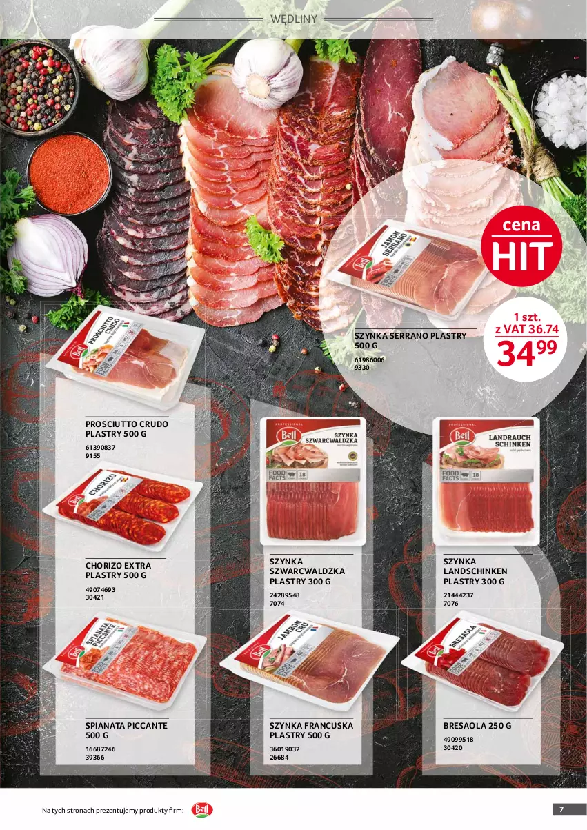 Gazetka promocyjna Selgros - Oferta gastronomiczna - ważna 22.07 do 04.08.2021 - strona 7 - produkty: Bresaola, Prosciutto, Ser, Szynka