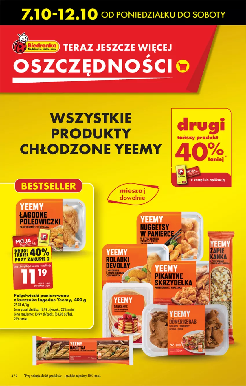 Gazetka promocyjna Biedronka - Od Poniedziałku - ważna 07.10 do 12.10.2024 - strona 4 - produkty: Fa, Kebab, Kurczak, Polędwiczki panierowane, Pur