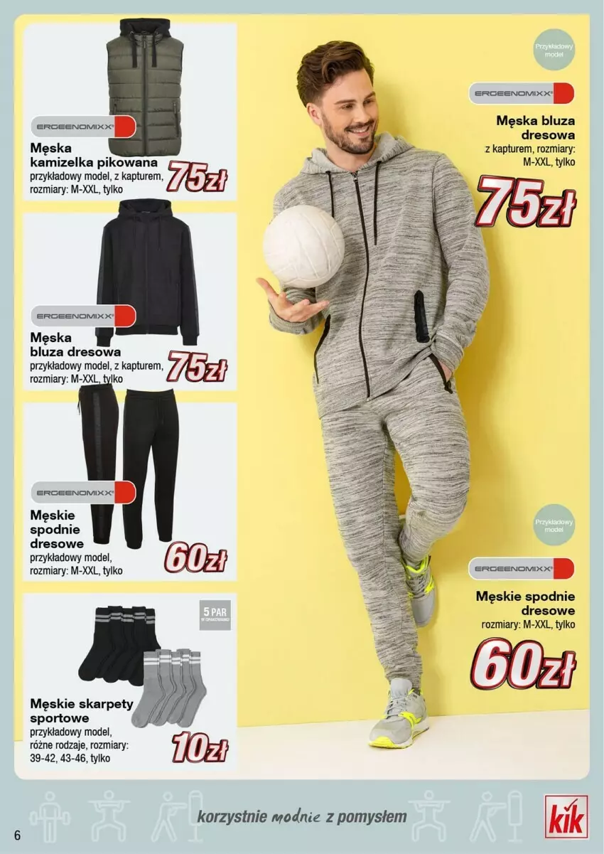 Gazetka promocyjna Kik - ważna 08.01 do 31.01.2024 - strona 12 - produkty: Bluza, Bluza dresowa, Dres, Kamizelka, Karp, Por, Spodnie, Spodnie dresowe, Sport