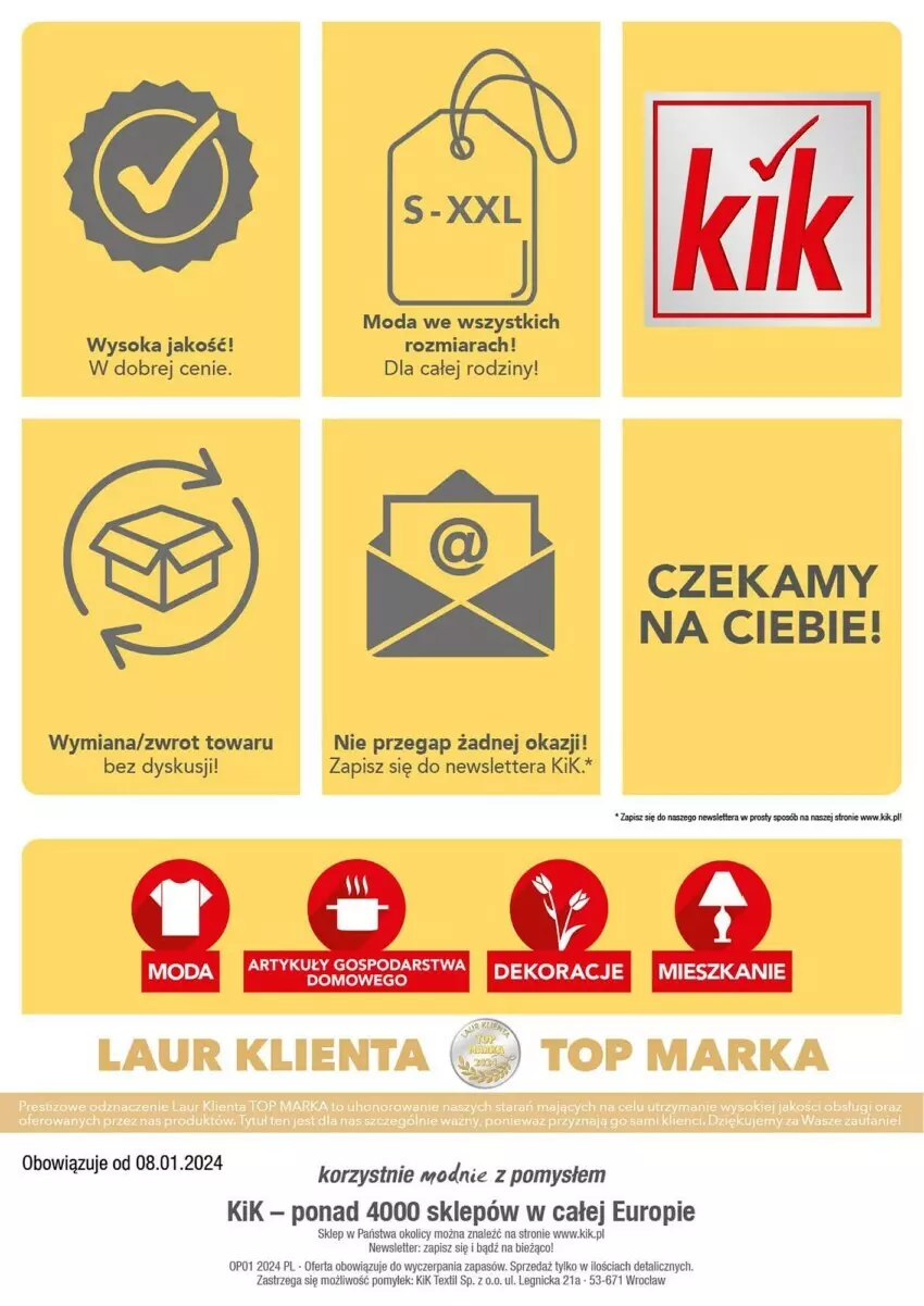 Gazetka promocyjna Kik - ważna 08.01 do 31.01.2024 - strona 7 - produkty: Moda, Sok, Tera