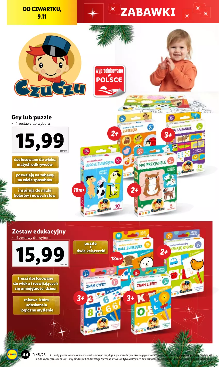 Gazetka promocyjna Lidl - GAZETKA - ważna 06.11 do 10.11.2023 - strona 46 - produkty: Dzieci, Gry, Puzzle