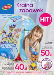 Gazetka promocyjna Pepco - Kraina Zabawek - Gazetka - ważna od 01.06 do 01.06.2022 - strona 1 - produkty: Koc, Namiot, Inka, Zabawka, Dzieci, Psi Patrol