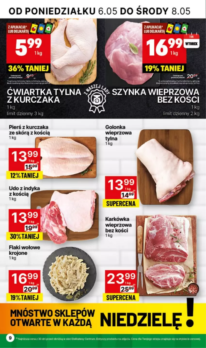 Gazetka promocyjna Delikatesy Centrum - NOWA GAZETKA Delikatesy Centrum od 6 maja! 6-12.05.2024 - ważna 06.05 do 12.05.2024 - strona 9 - produkty: Flaki, Flaki wołowe, Kurczak, Szynka