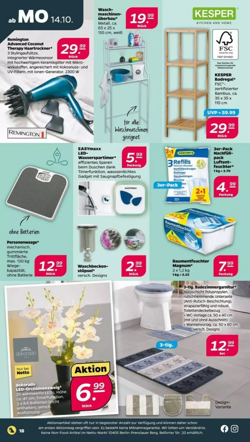 Gazetka promocyjna Netto - ważna 14.10 do 21.10.2024 - strona 10 - produkty: Fa, Kokos, LG, Remington, Ser