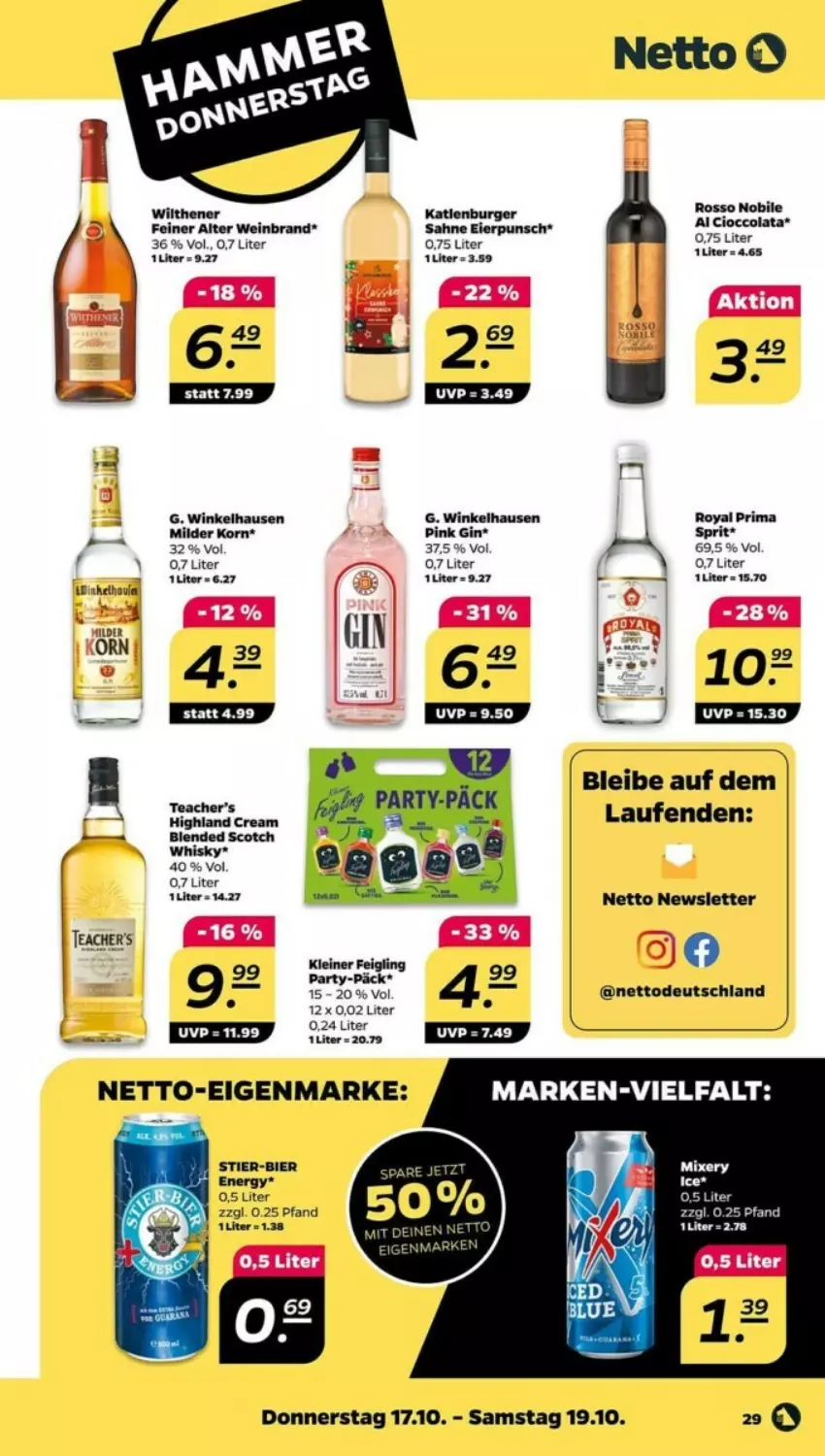 Gazetka promocyjna Netto - ważna 14.10 do 21.10.2024 - strona 22 - produkty: Burger, Fa, Gin, Prima, Whisky