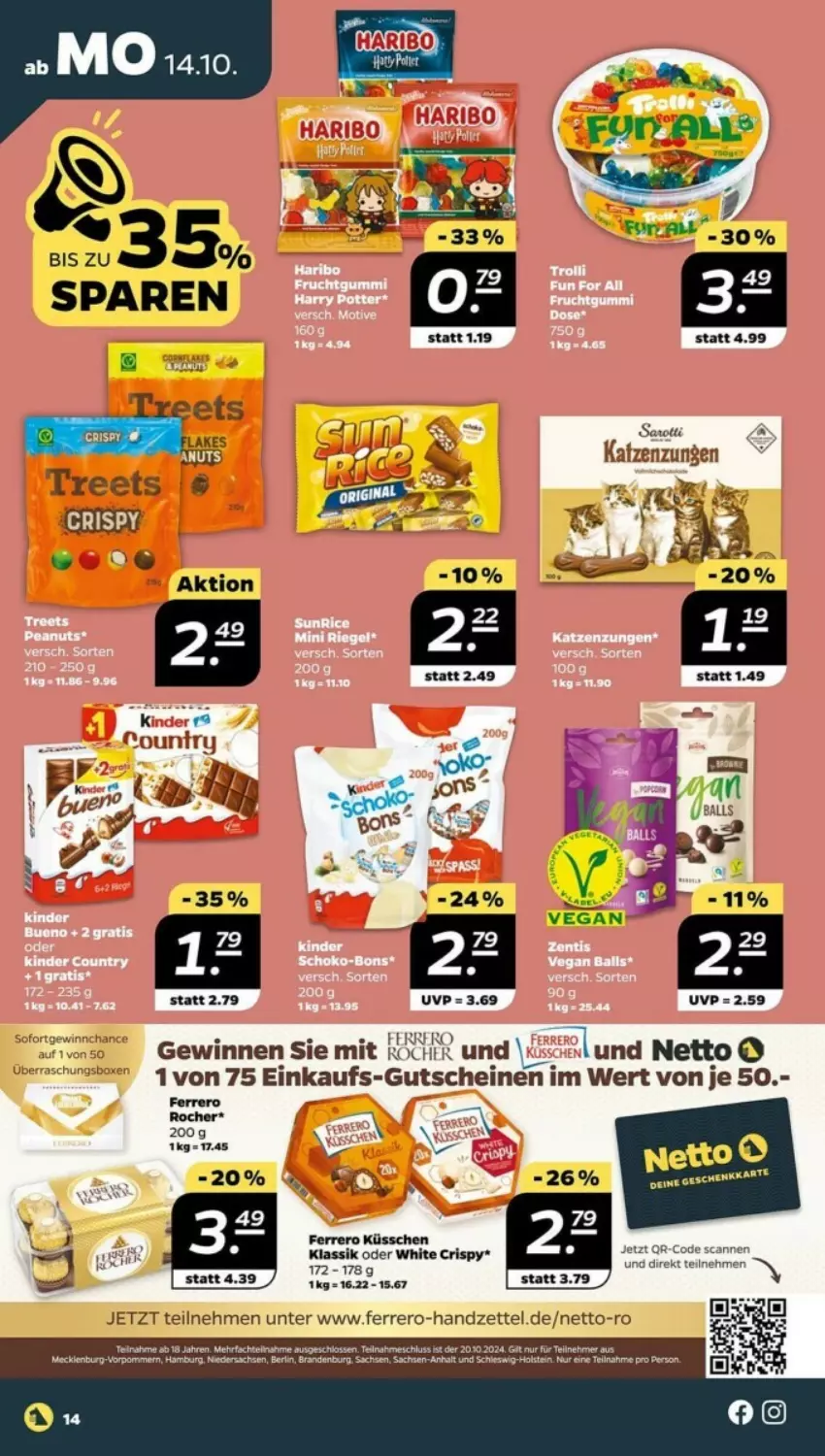 Gazetka promocyjna Netto - ważna 14.10 do 21.10.2024 - strona 6 - produkty: Ferrero, Inka, Koc, LG, Por, Puf