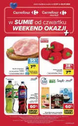 Gazetka promocyjna Carrefour - Gazetka Carrefour, Market w SUMIE od czwartku WEEKEND OKAZJI - Gazetka - ważna od 25.07 do 25.07.2026 - strona 1 - produkty: Por, Szynka wieprzowa, Papryka, Mirinda, Tera, Szynka, Pepsi, Napój gazowany, Napój, Fa