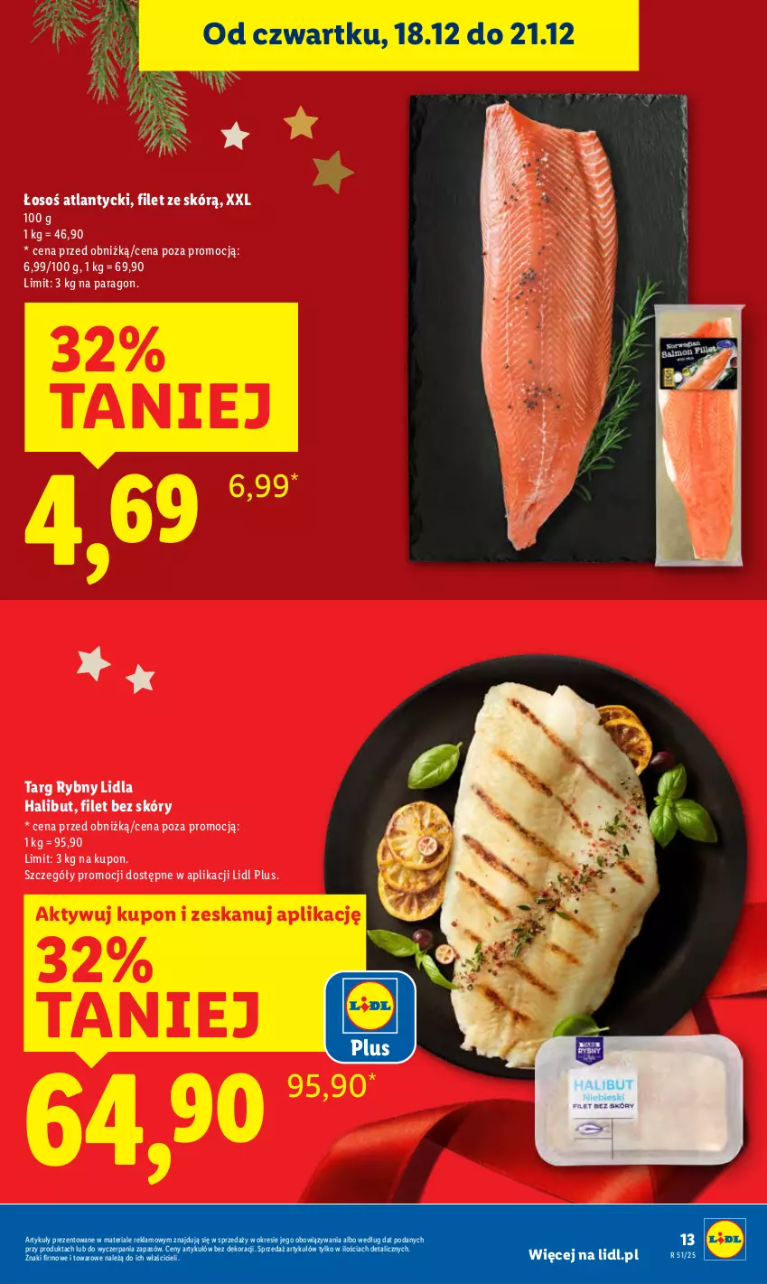 Gazetka promocyjna Lidl - GAZETKA - ważna 18.12 do 21.12.2025 - strona 13 - produkty: Halibut