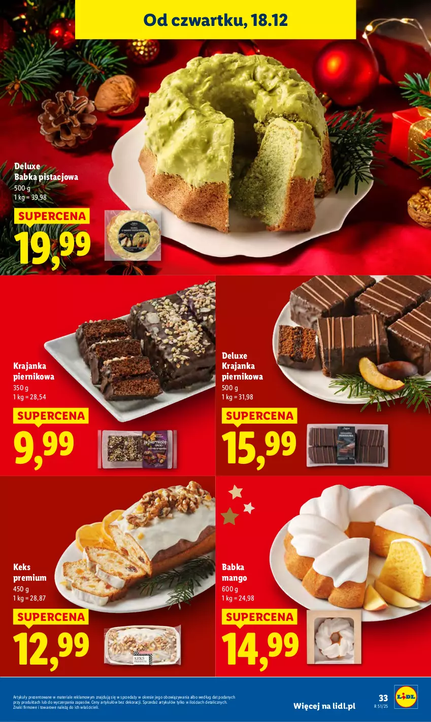 Gazetka promocyjna Lidl - GAZETKA - ważna 18.12 do 21.12.2025 - strona 35 - produkty: Babka, Mango, Piernik