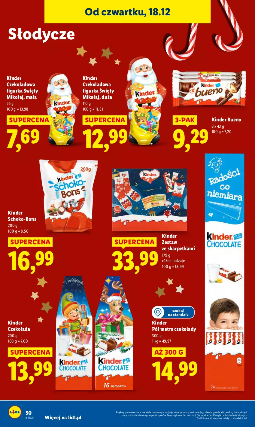 Gazetka promocyjna Lidl - GAZETKA - ważna 18.12 do 21.12.2025 - strona 52 - produkty: Czekolada, Karp, Kinder, Kinder Bueno