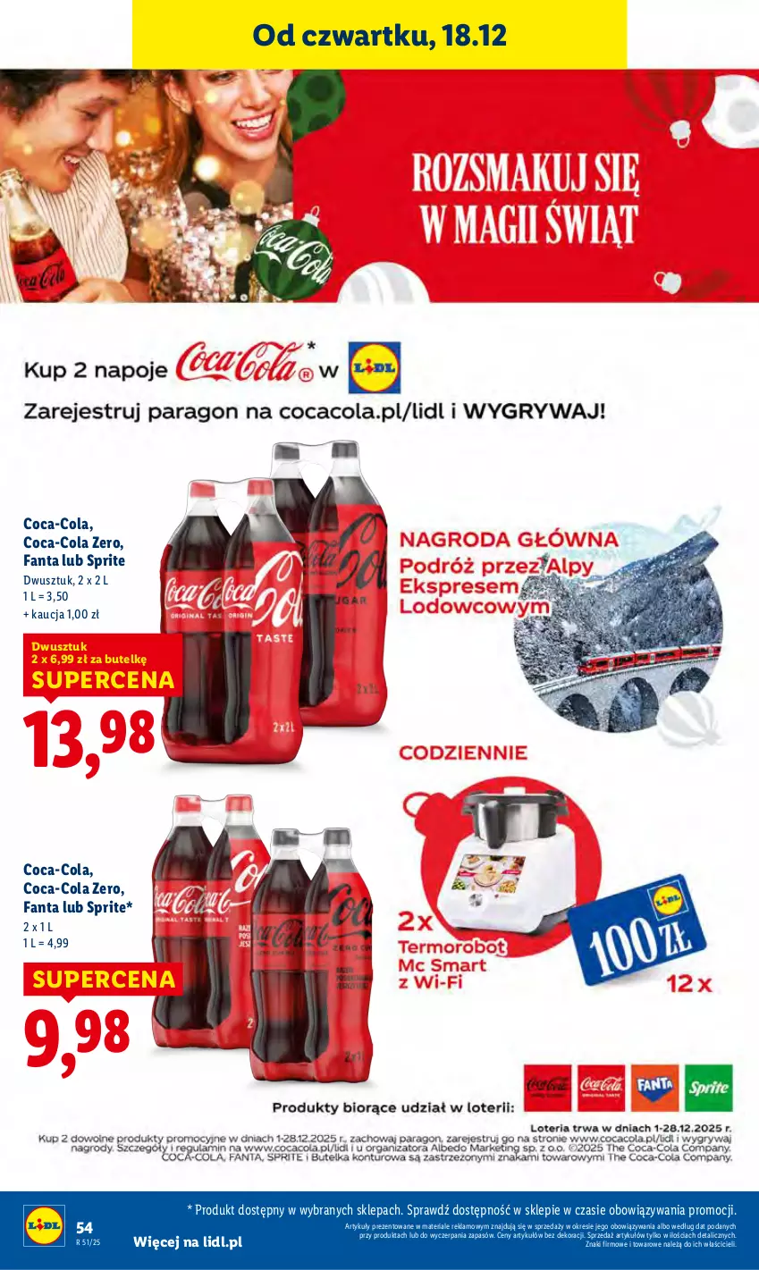 Gazetka promocyjna Lidl - GAZETKA - ważna 18.12 do 21.12.2025 - strona 56 - produkty: Coca-Cola, Fa, Fanta, Sprite
