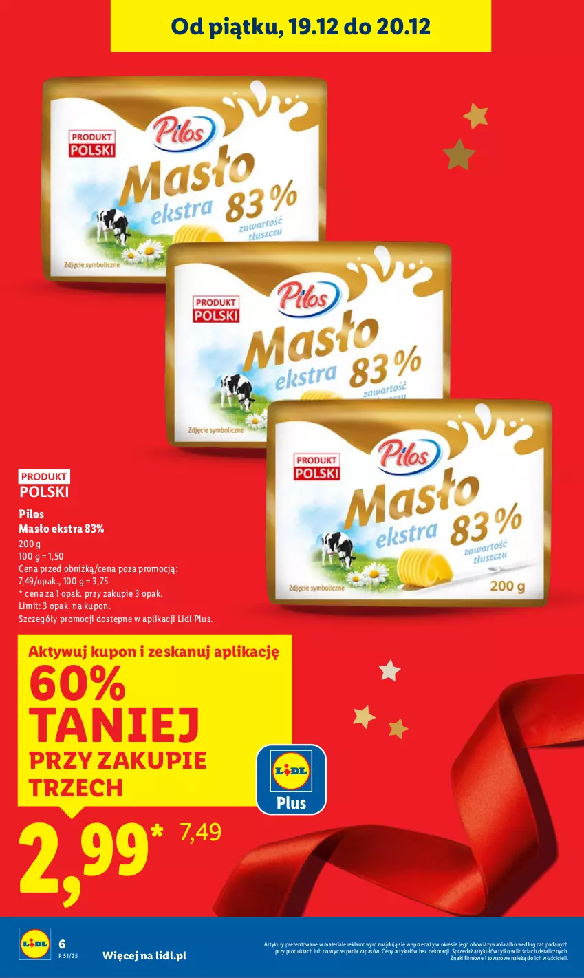 Gazetka promocyjna Lidl - GAZETKA - ważna 18.12 do 21.12.2025 - strona 6 - produkty: Masło, Pilos