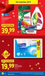 Gazetka promocyjna Lidl - GAZETKA - Gazetka - ważna od 21.12 do 21.12.2025 - strona 22 - produkty: Papier, Papier toaletowy, Rolki, Flora, Ariel, Kapsułki do prania