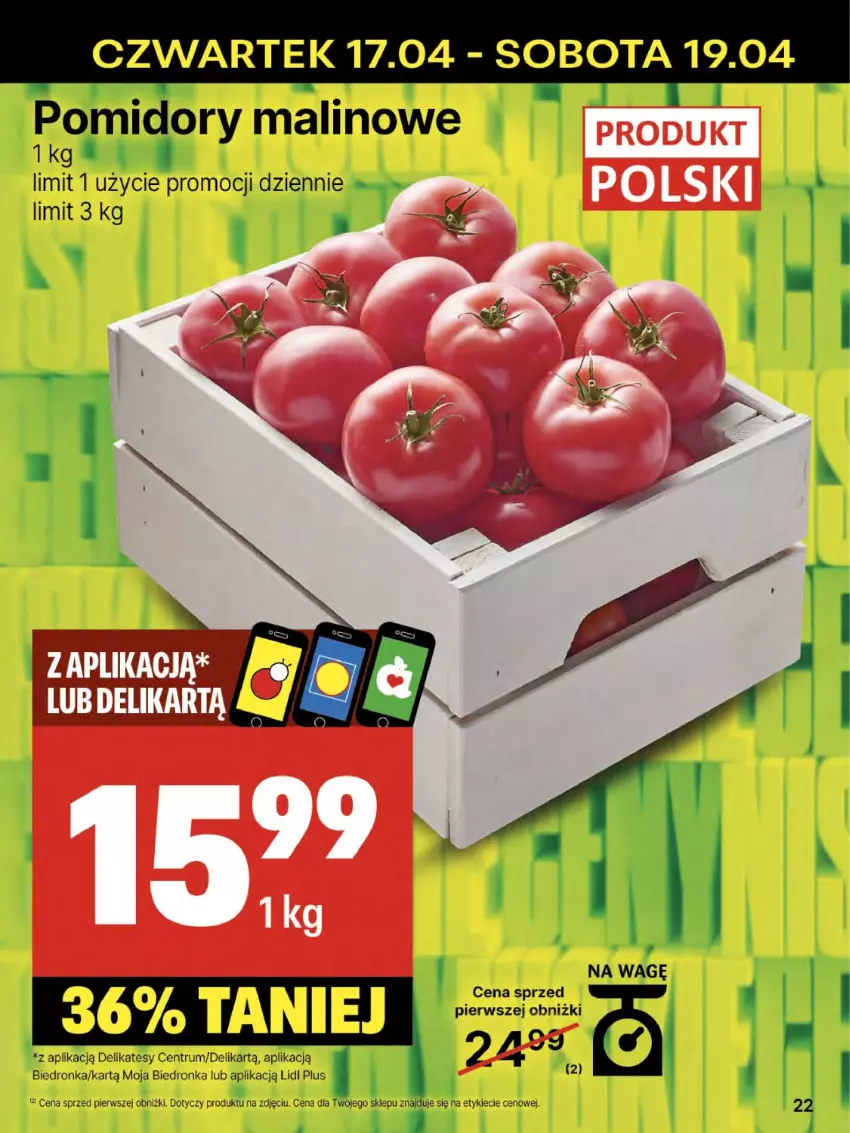 Gazetka promocyjna Delikatesy Centrum - NOWA GAZETKA Delikatesy Centrum od 17 kwietnia! 17-23.04.2025 - ważna 17.04 do 23.04.2025 - strona 22 - produkty: Pomidory, Rum