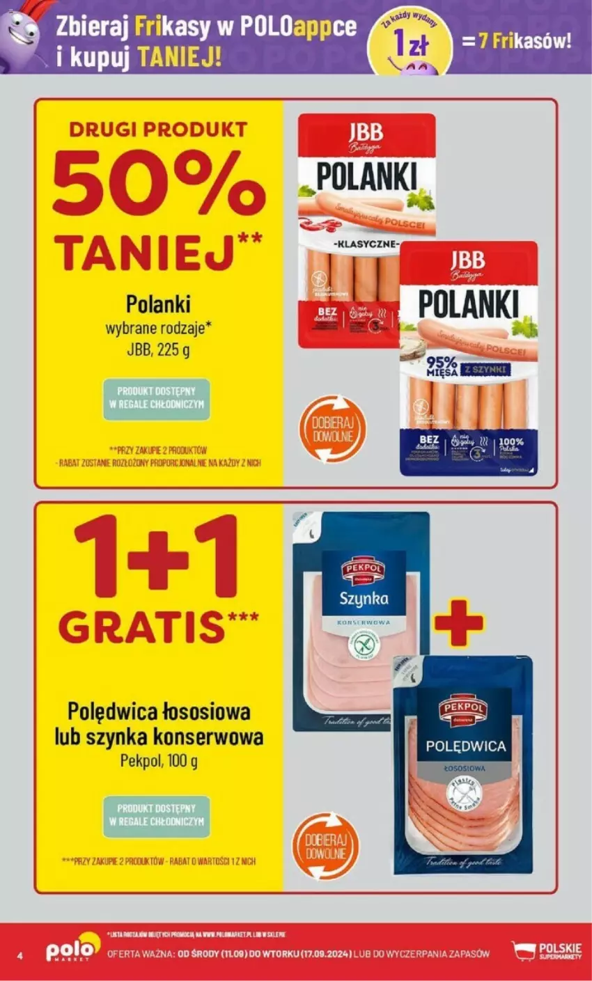 Gazetka promocyjna PoloMarket - ważna 11.09 do 17.09.2024 - strona 34 - produkty: Lanki, Pekpol, Polędwica, Ser, Sos, Szynka, Szynka konserwowa