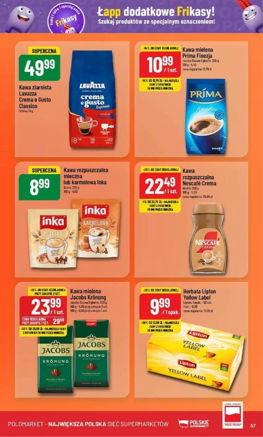 Gazetka promocyjna PoloMarket - ważna 11.09 do 17.09.2024 - strona 53 - produkty: BIC, Gra, Herbata, Inka, Jacobs, Kawa, Kawa mielona, Kawa rozpuszczalna, Kawa ziarnista, Lavazza, Lipton, Prima