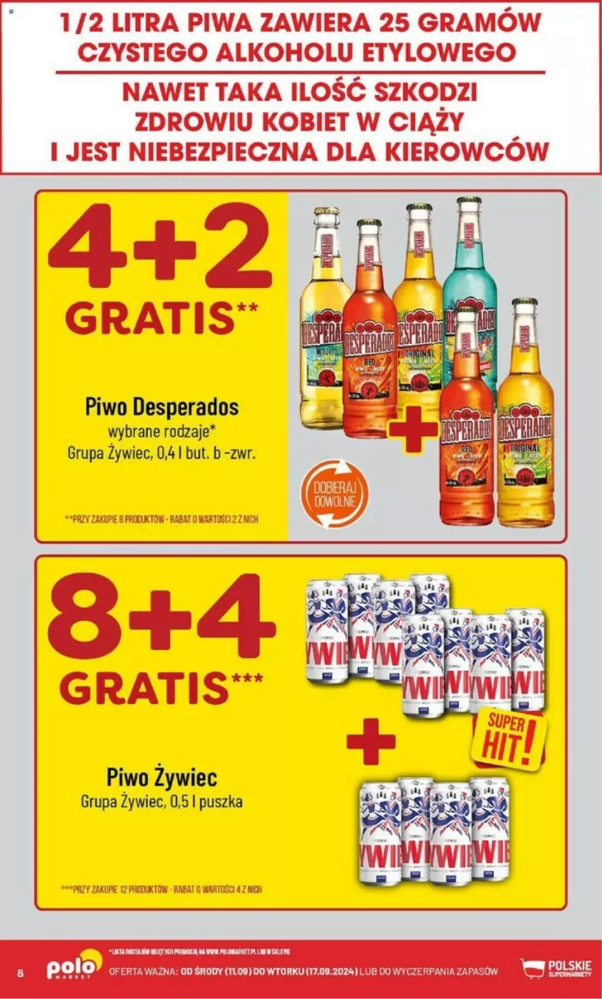 Gazetka promocyjna PoloMarket - ważna 11.09 do 17.09.2024 - strona 67 - produkty: Desperados, Gra, Piec, Piwa, Piwo