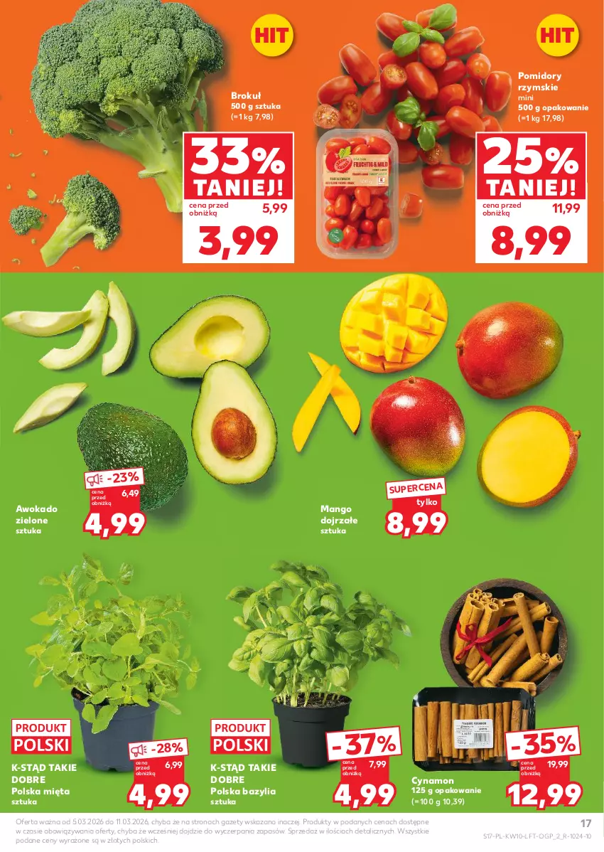 Gazetka promocyjna Kaufland - Gazetka tygodnia - ważna 05.03 do 11.03.2026 - strona 17 - produkty: Bazyl, Bazylia, Mango, Mięta, Pomidory