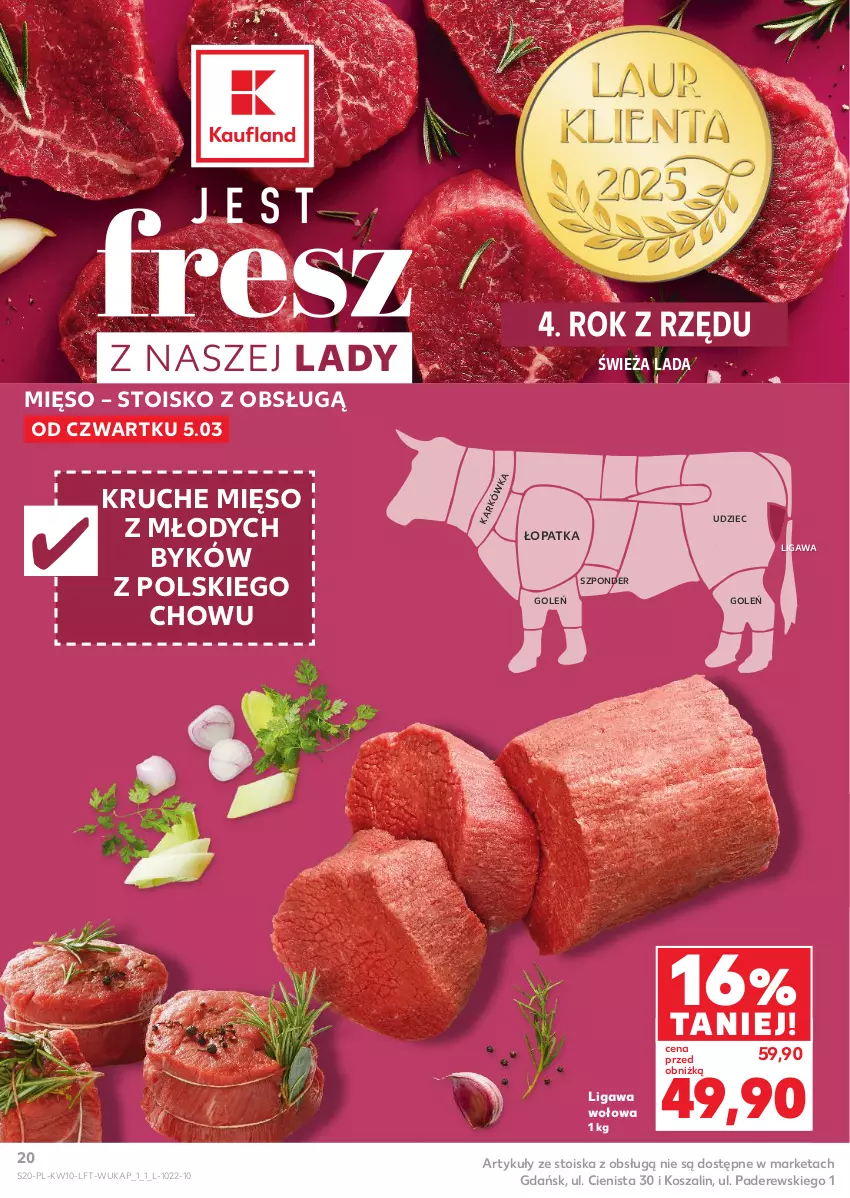 Gazetka promocyjna Kaufland - Gazetka tygodnia - ważna 05.03 do 11.03.2026 - strona 20 - produkty: Kosz, Mięso, Szal