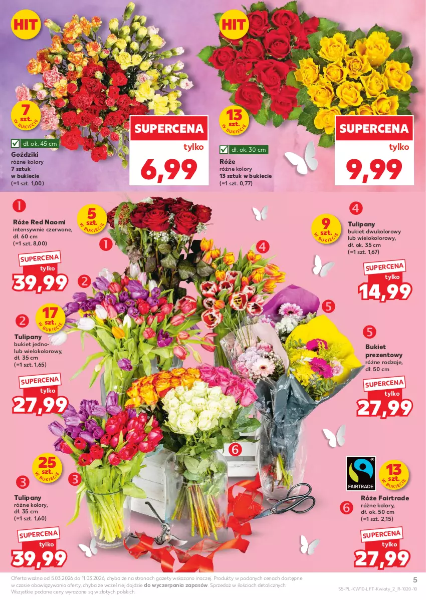 Gazetka promocyjna Kaufland - Gazetka tygodnia - ważna 05.03 do 11.03.2026 - strona 5 - produkty: Bukiet, Fa, Tulipan