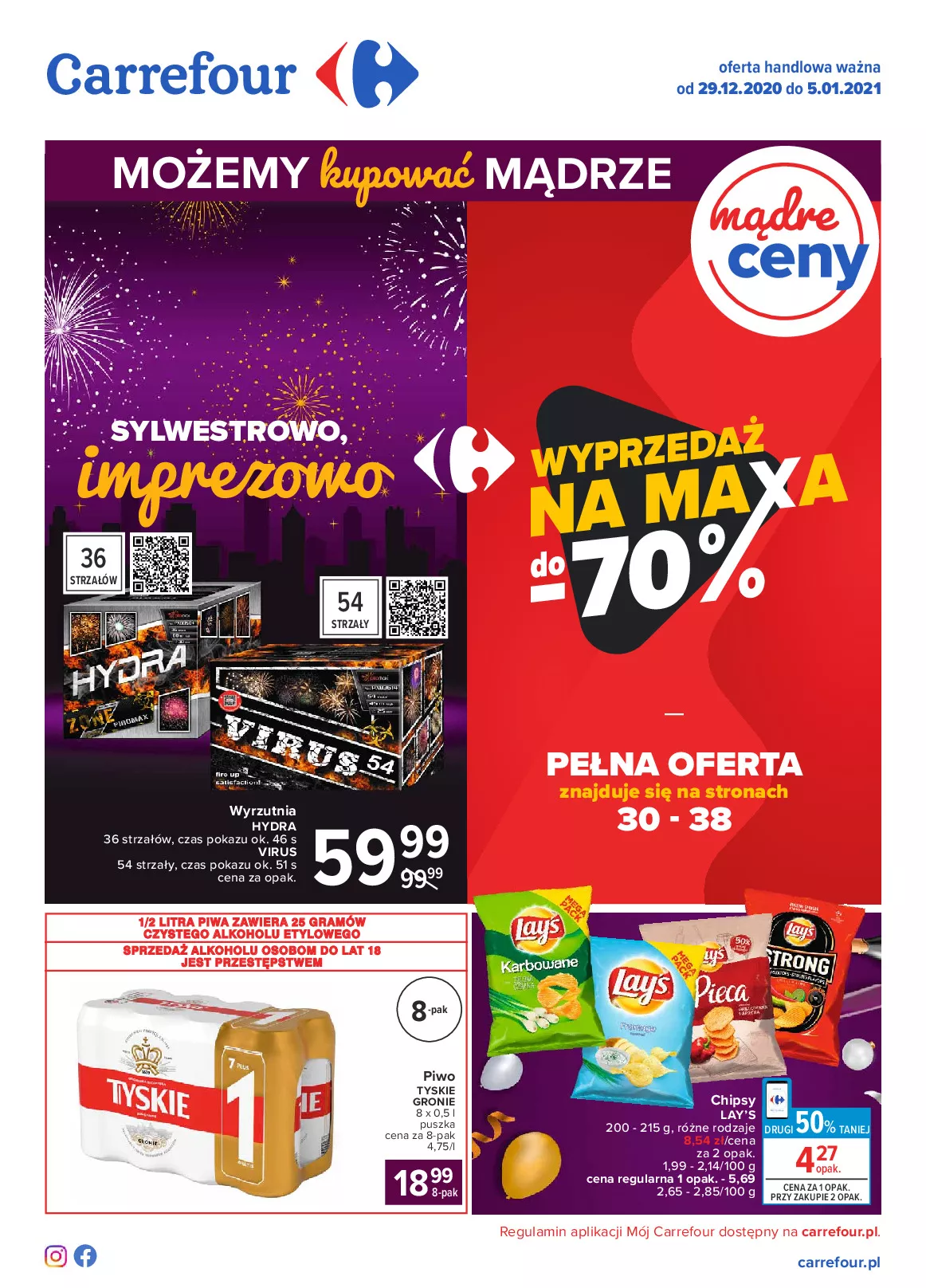 Gazetka promocyjna Carrefour - Sylwester Nowy rok - ważna 29.12.2020 do 05.01.2021 - strona 1