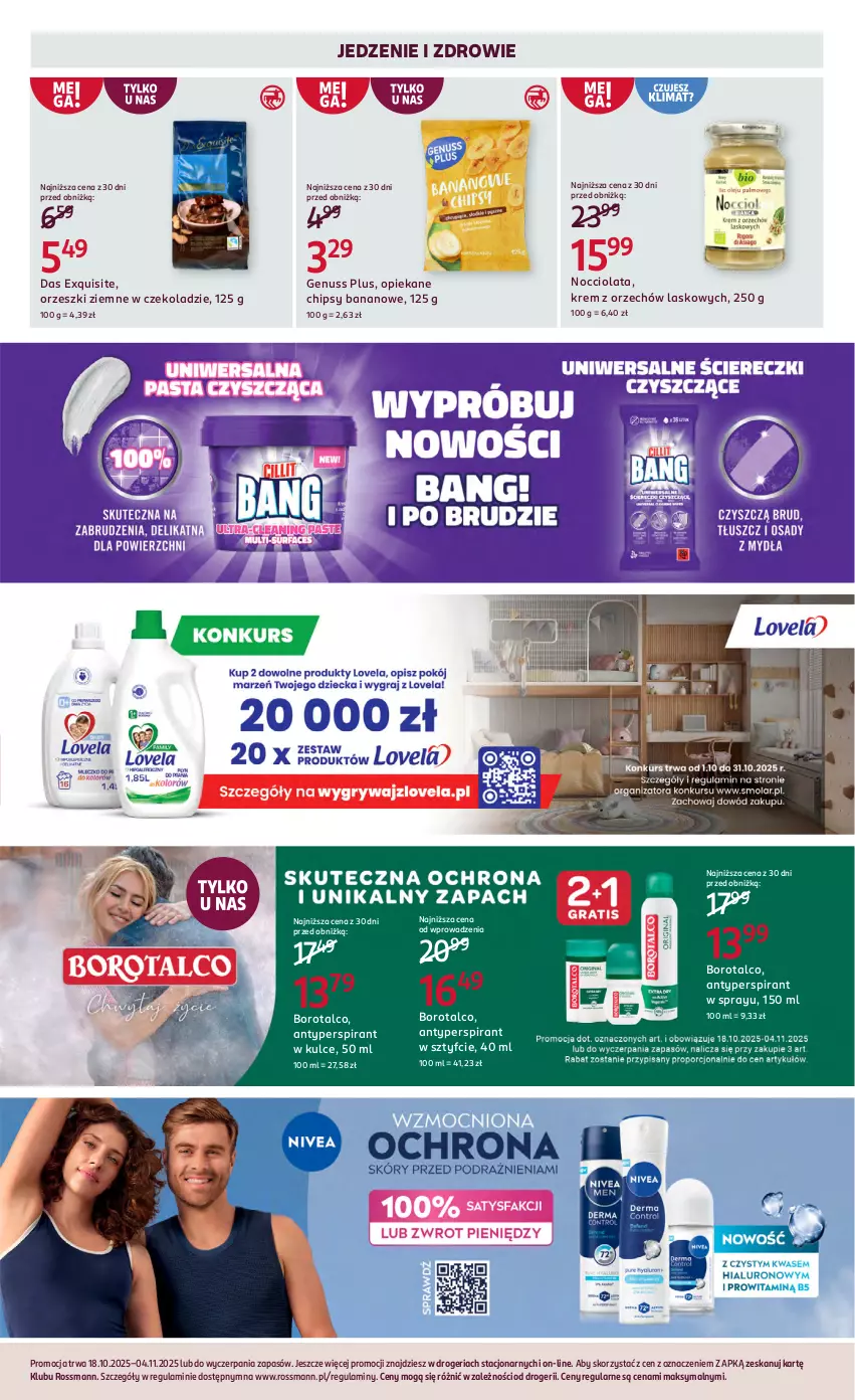 Gazetka promocyjna Rossmann - 18 października - ważna 18.10 do 04.11.2025 - strona 13 - produkty: Antyperspirant, Chipsy, Exquisite, Genuss Plus, Orzeszki, Orzeszki ziemne, Zdrowie