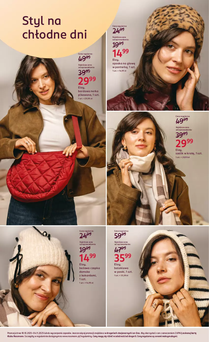 Gazetka promocyjna Rossmann - 18 października - ważna 18.10 do 04.11.2025 - strona 15 - produkty: Czapka, Opaska, Szal