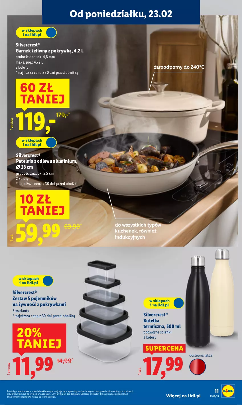 Gazetka promocyjna Lidl - GAZETKA - ważna 23.02 do 28.02.2026 - strona 13 - produkty: Garnek, Patelnia, Pojemnik, Por, Silvercrest