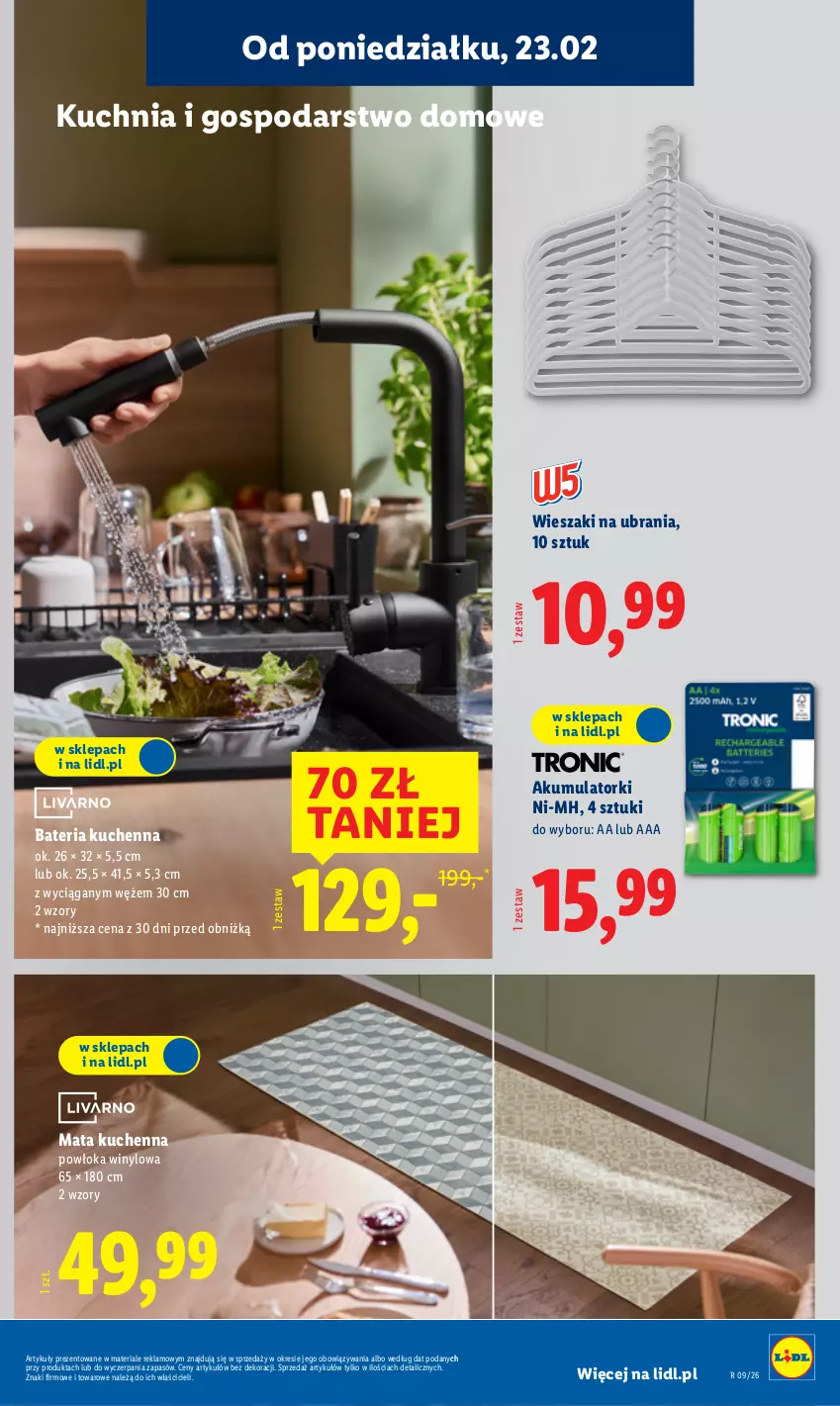 Gazetka promocyjna Lidl - GAZETKA - ważna 23.02 do 28.02.2026 - strona 19 - produkty: Akumulator, Bateria, Bateria kuchenna, Kuchnia, Ubrania, Wieszak