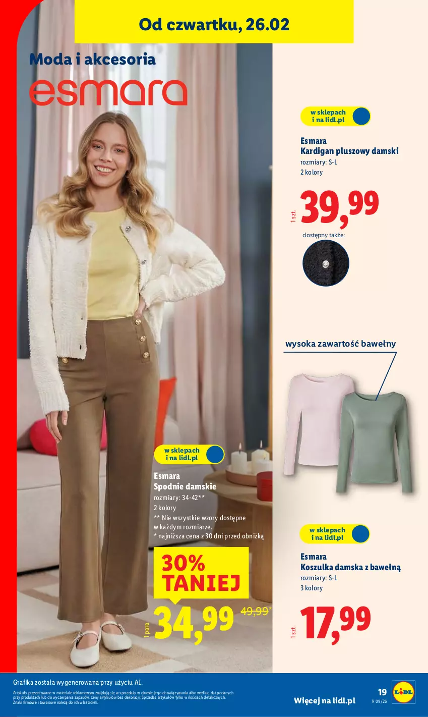 Gazetka promocyjna Lidl - GAZETKA - ważna 23.02 do 28.02.2026 - strona 27 - produkty: Gra, Grafika, Kardigan, Kosz, Koszulka, Moda, Sok, Spodnie