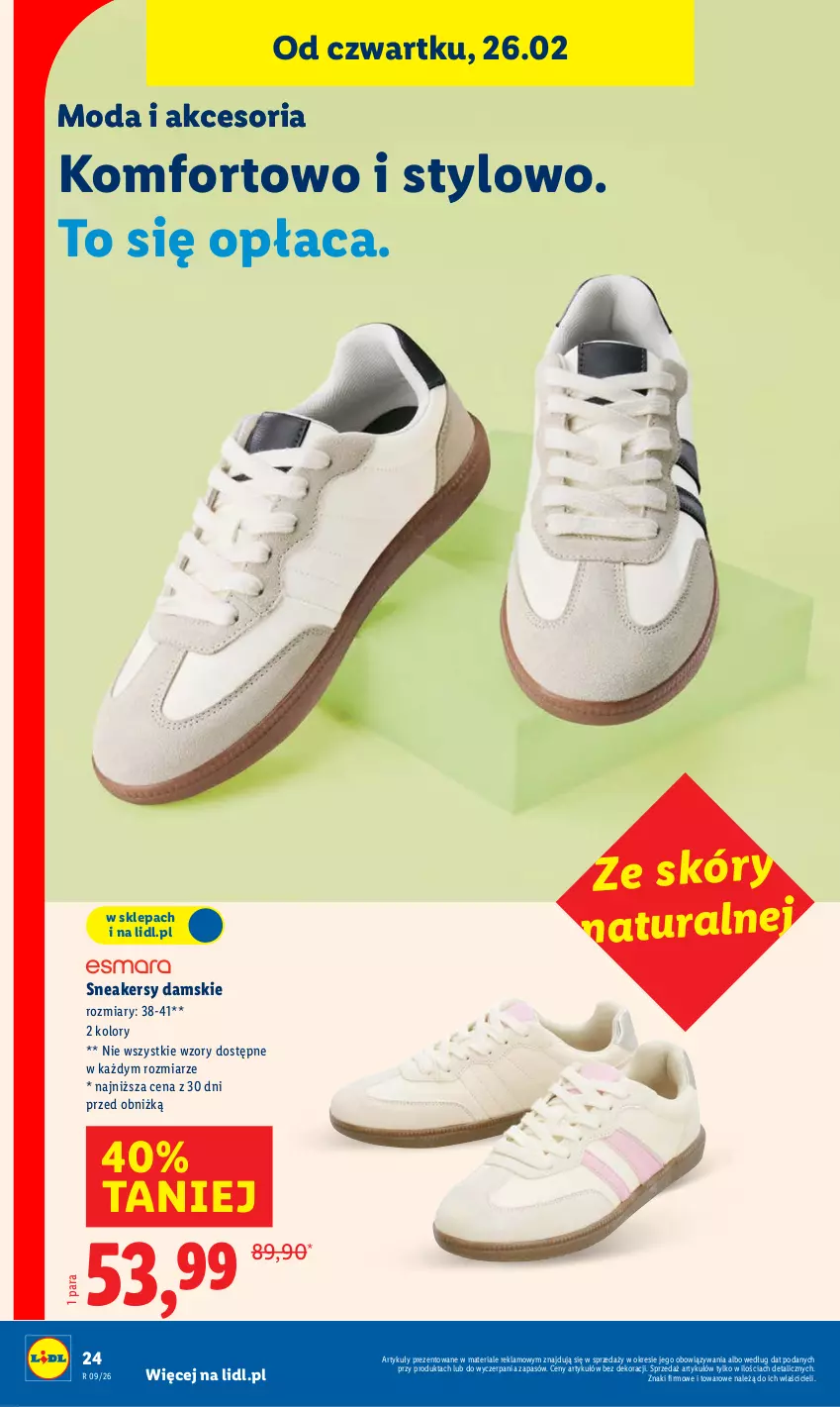 Gazetka promocyjna Lidl - GAZETKA - ważna 23.02 do 28.02.2026 - strona 32 - produkty: Moda, Sneakersy
