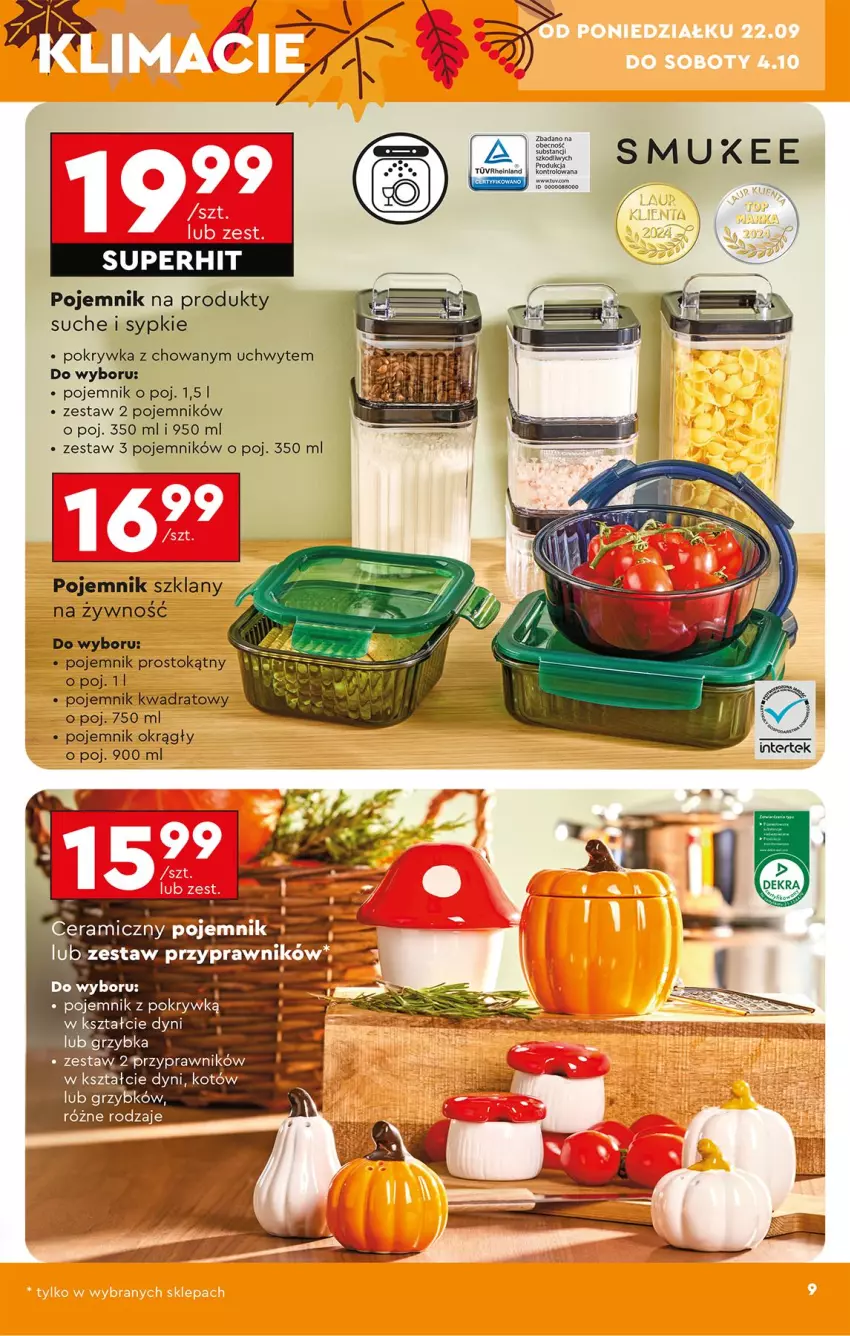 Gazetka promocyjna Biedronka - Okazje Tygodnia - ważna 20.09 do 04.10.2025 - strona 13 - produkty: Pojemnik, Pojemnik szklany, Pojemnik z pokrywką