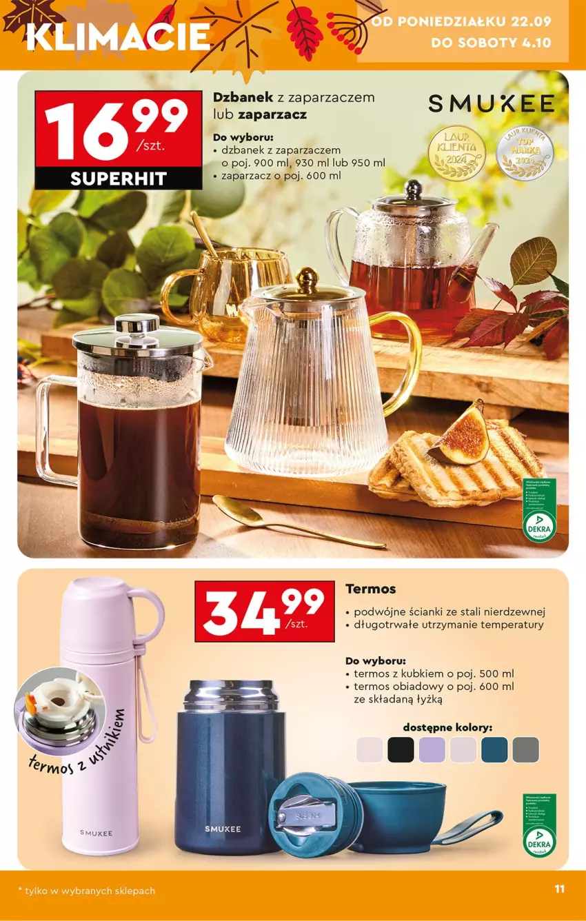 Gazetka promocyjna Biedronka - Okazje Tygodnia - ważna 20.09 do 04.10.2025 - strona 15 - produkty: Dzbanek, Termos, Zaparzacz