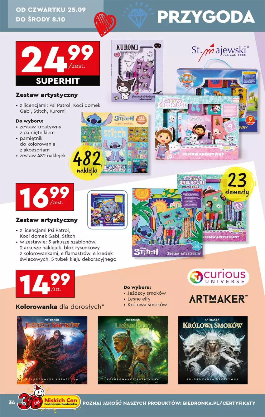 Gazetka promocyjna Biedronka - Okazje Tygodnia - ważna 20.09 do 04.10.2025 - strona 38 - produkty: Klej, Koc, Kolorowanka, Pamiętnik, Psi Patrol
